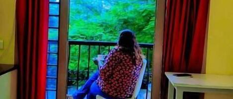 Luxury-Zimmer, Balkon, Gartenblick