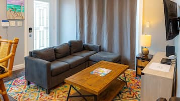 Apartment, Multiple Beds, Kitchen, Pool View (Harbor by the Sea #1) | Living area