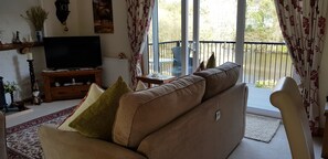 Smart TV - Riverside Cottage views from veranda to the river and wildlife it brings (Newton Stewart)