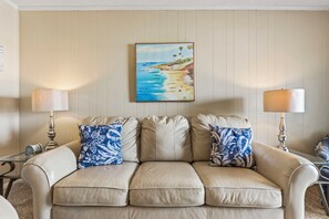 Smart TV, books - Ocean & Inlet Views | Cherry Grove Condo (North Myrtle Beach)