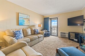Smart TV, books - Ocean & Inlet Views | Cherry Grove Condo (North Myrtle Beach)