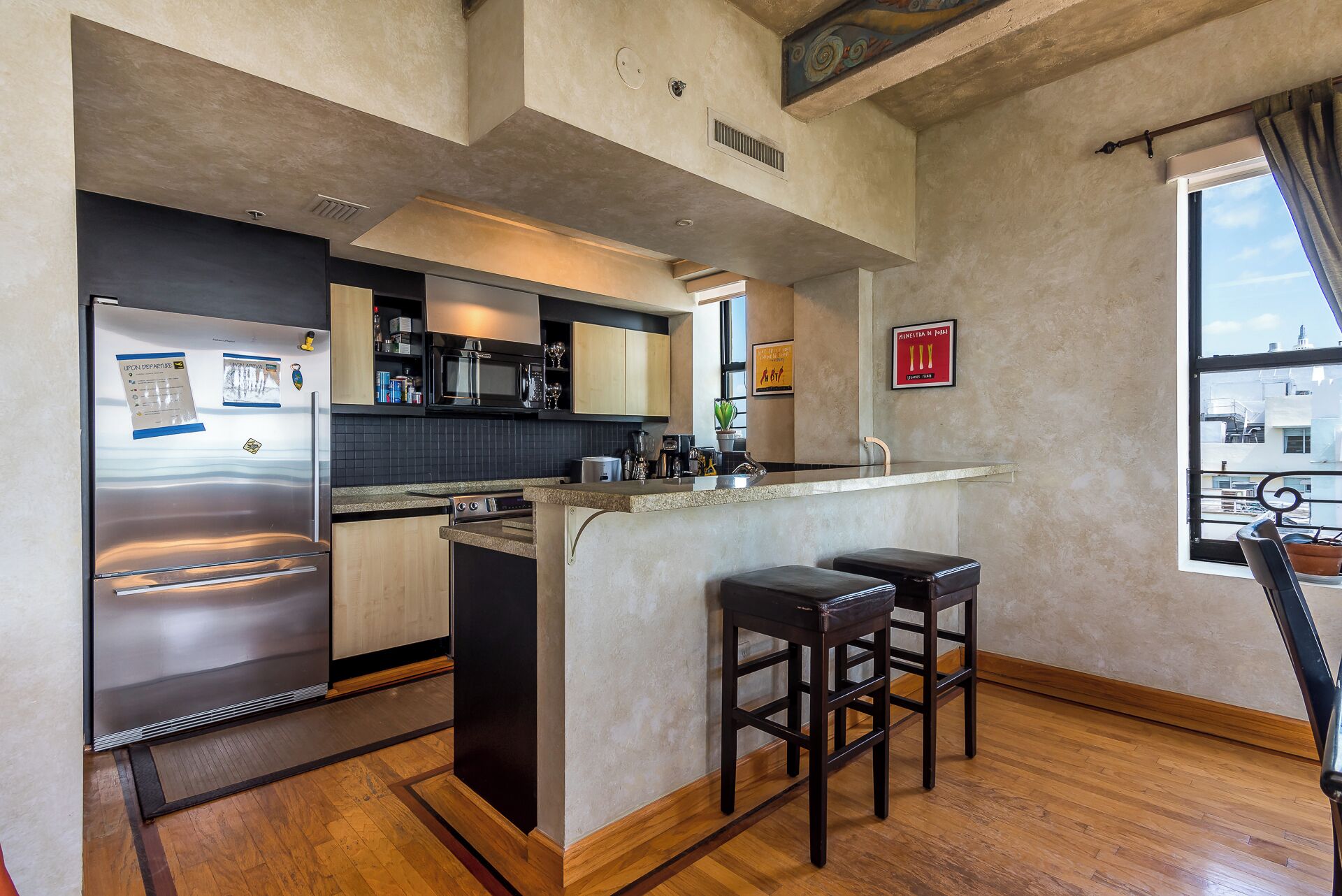 Panoramic Apartment, Beach View | Private kitchen