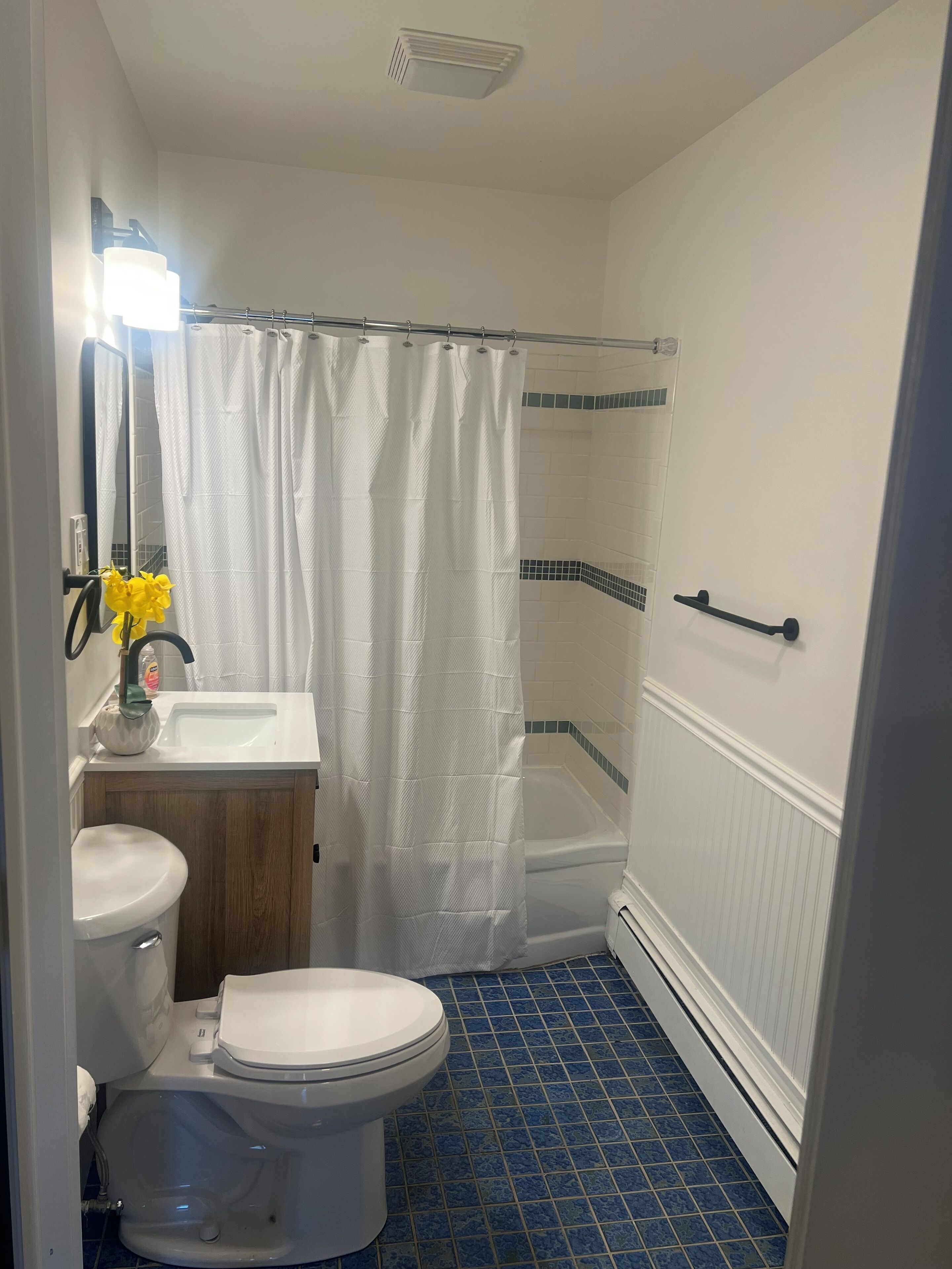Towels, soap, toilet paper