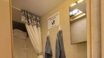 Towels, soap, toilet paper