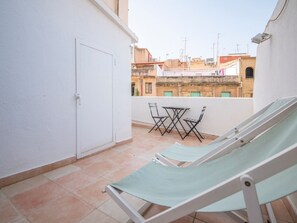 Terrace/patio - Lively penthouse in Tarragona with terrace for 2 people (Tarragona)