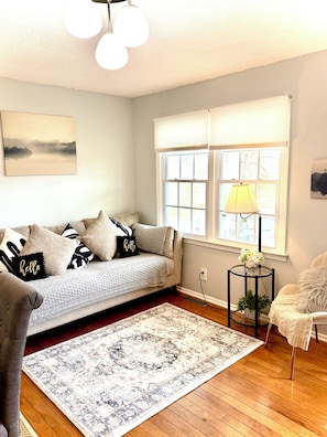 Living area - Cozy 3-bedroom, 2 full bathrooms. Enclosed Garden for pets. a large parking Lot (Anderson)