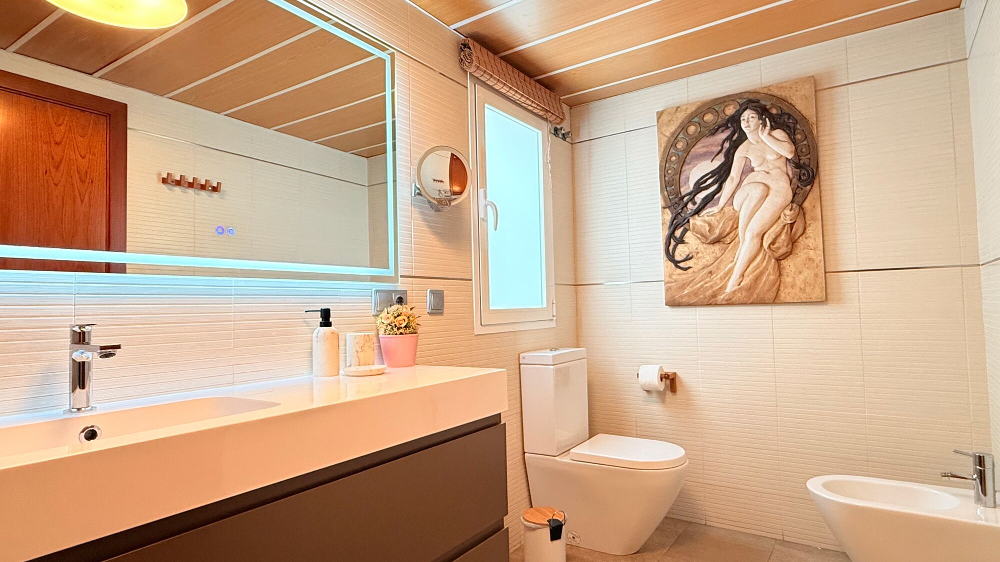 Asciugacapelli, bidet, asciugamani, sapone
