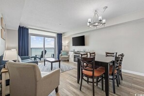 TV, DVD player - Oceanfront 2 Bedroom w/ Great Views from 14th Floor!  Grand Atlantic #1405 (Myrtle Beach)