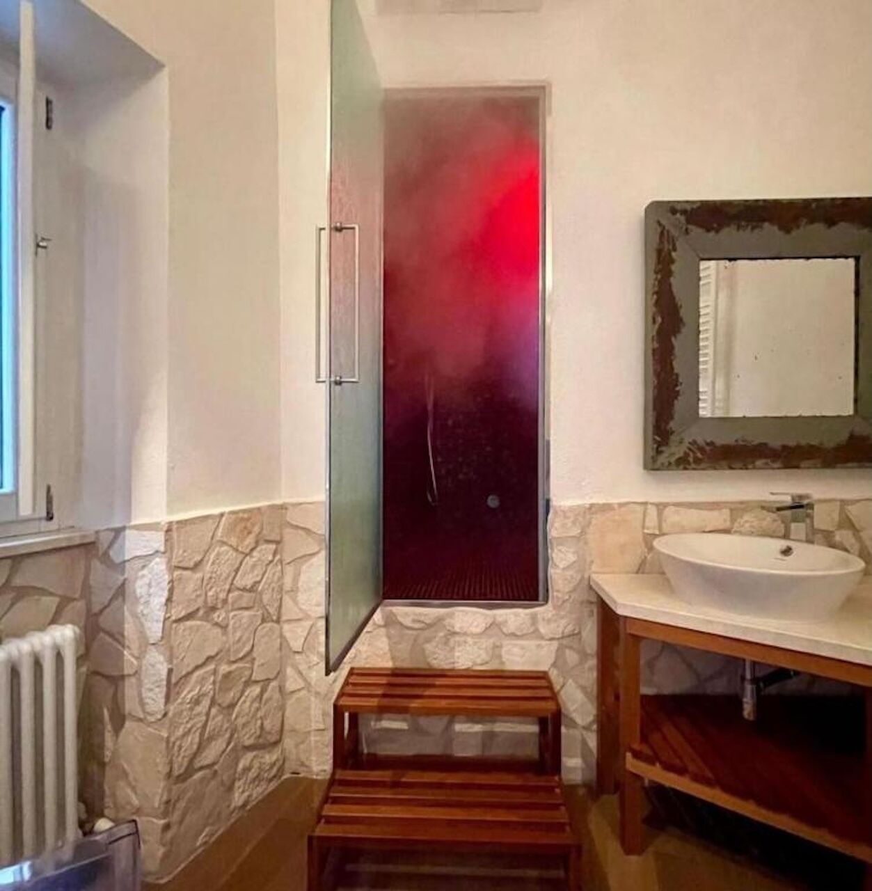 Dusche, Haartrockner, Bidet, Handtücher