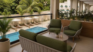 Suite Supérieure, balcon, vue mer | Terrasse/Patio