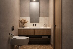 Luxury-Studio, Balkon, Meerblick | Badezimmer