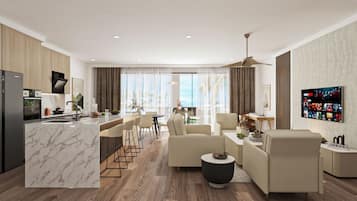 奢華開放式客房, 露台, 海景 | 內部