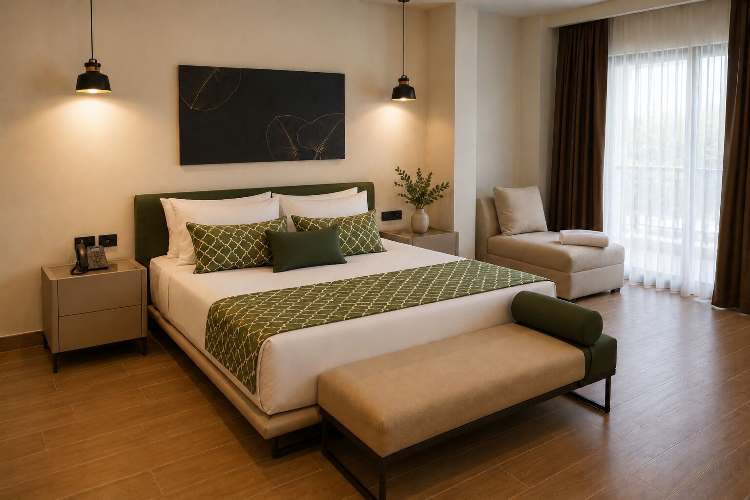 Suite superior, balcón, vista al mar | Artículos del minibar gratis y caja de seguridad en la habitación 