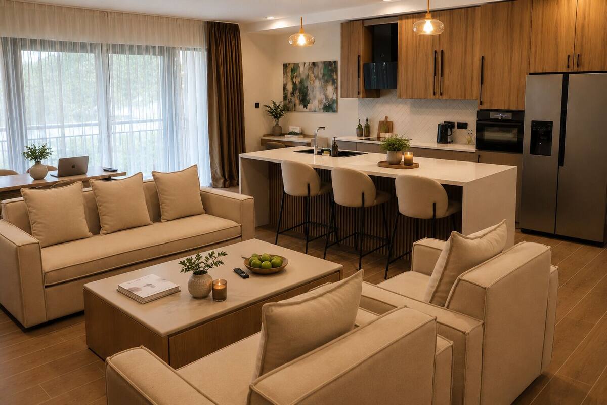 Superior Suite, Balcony, Sea View | Living area