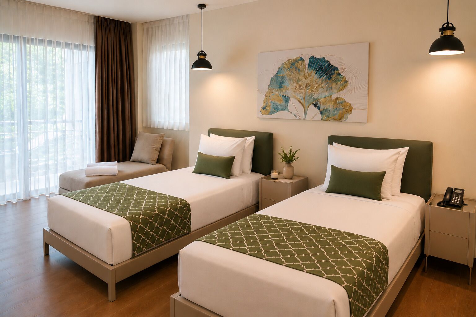 Superior Suite, Balcony, Sea View | Minibar (free items), in-room safe, desk, laptop workspace