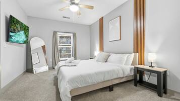 2 bedrooms, iron/ironing board, travel crib, WiFi