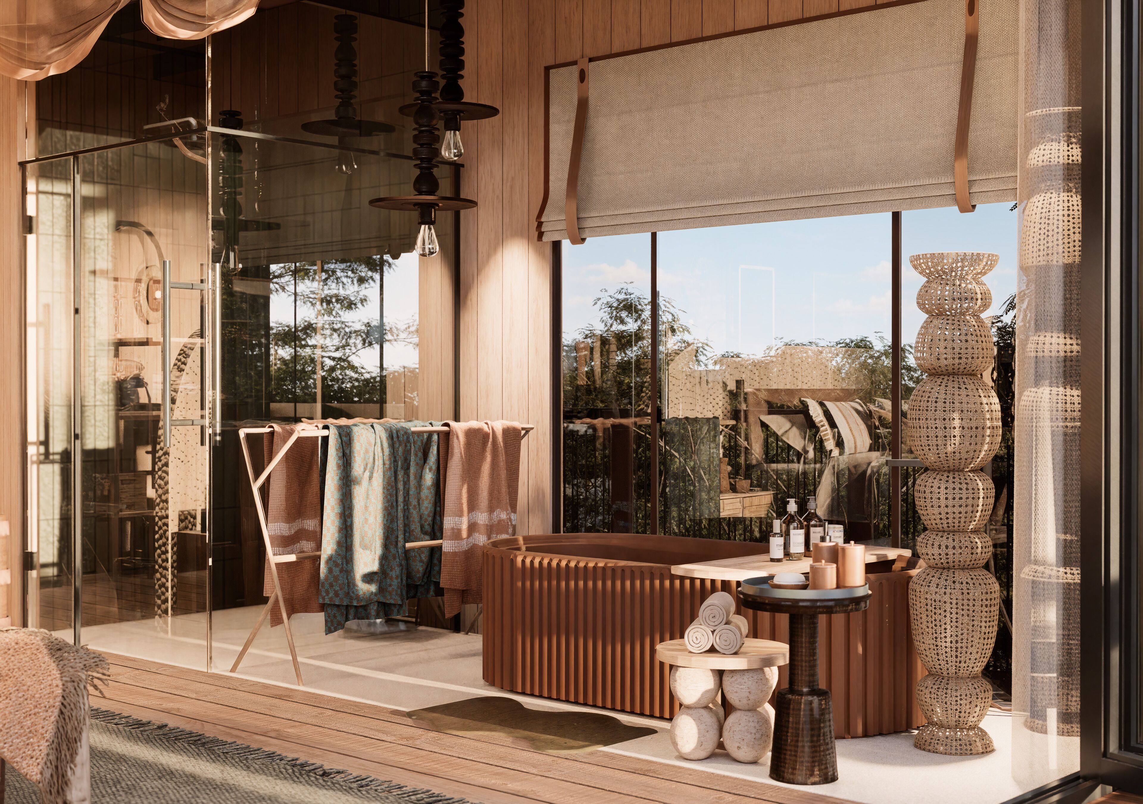 Horizon Terrace Suite | Bathroom | Separate bathtub and shower, deep-soaking bathtub, rainfall showerhead