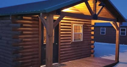 Beautiful 1-bedroom cabin with AC overlooking swim pond - Cabin #2