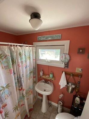 Shower, hair dryer, towels, soap - Charming 1-bedroom cottage in York perfect for a relaxing getaway. (York)