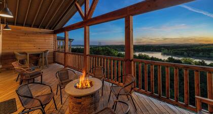 Stone Fireplace! View of the Lake! Hot Tub!