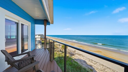 Oceanfront Flagler Beach Luxury Home | 4BR/4BA | Balconies, Private Beach Walkover