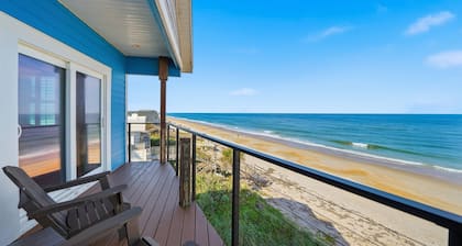 Oceanfront Flagler Beach Luxury Home | 4BR/4BA | Balconies, Private Beach Walkover