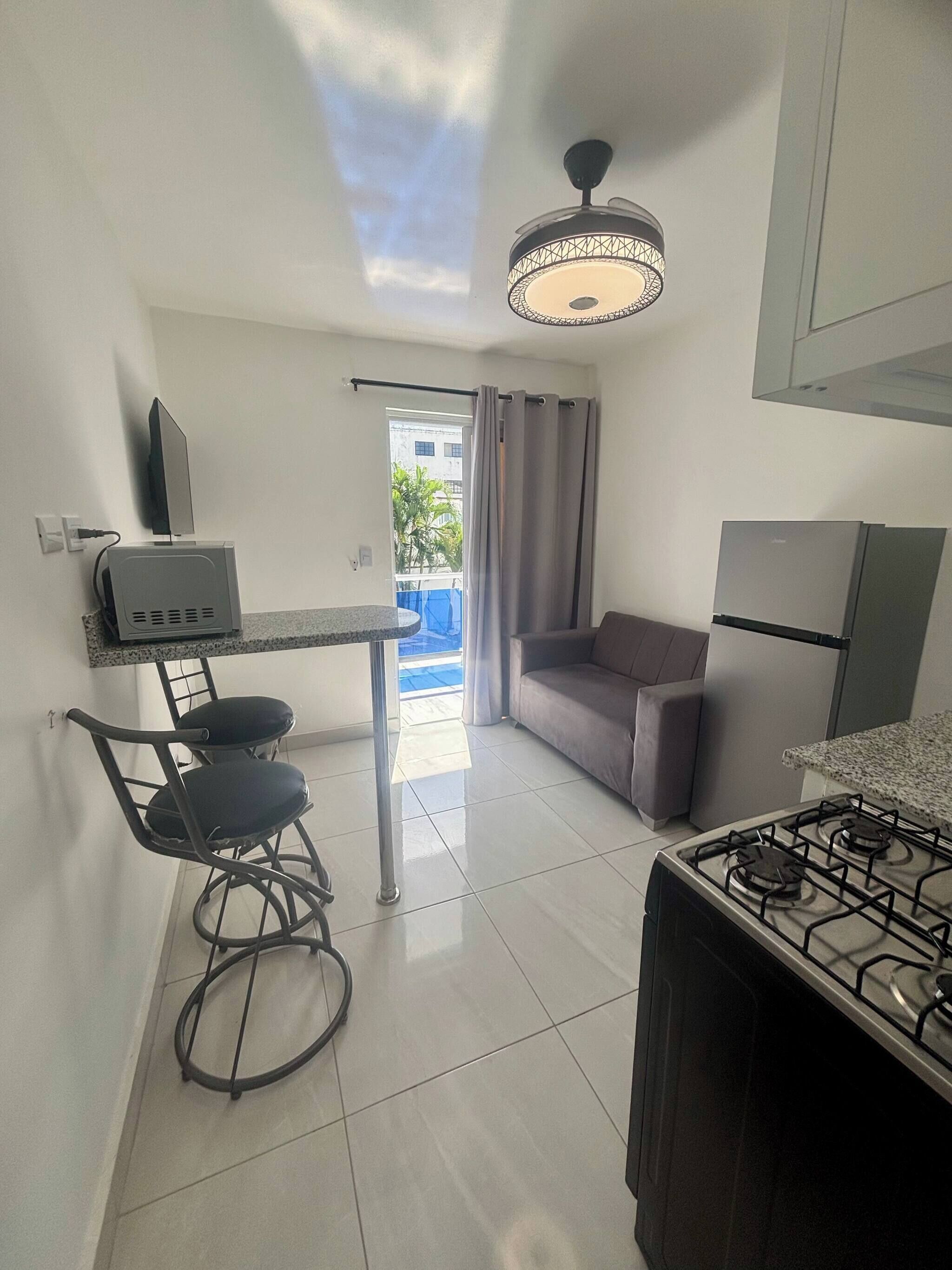 公寓式客房, 1 间卧室, 露台 | 住宿内部