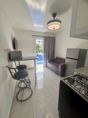 公寓式客房, 1 间卧室, 露台 | 住宿内部