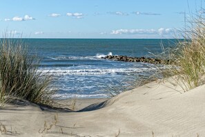 Vlak bij het strand