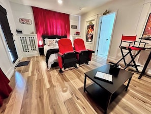 Studio, 1 Bedroom | Living room - Movie Night 100 Inch Screen, Walk to Bars and Restaurant (Reno)
