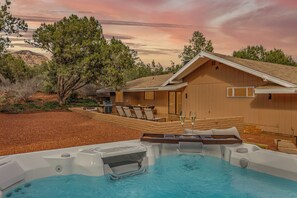 Terrace/patio - Private Backyard w/ Sauna, Hot tub, & Red Rock Views! (Sedona)