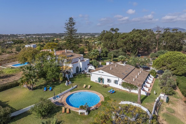 Swimming pool and lawn area