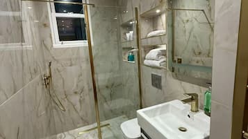 Towels, soap, toilet paper