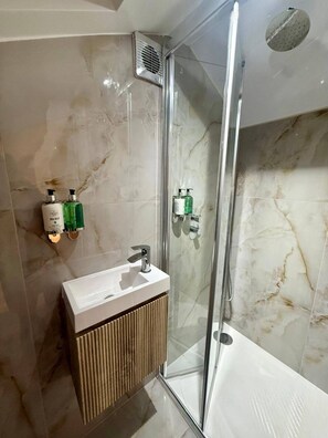 Towels, soap, toilet paper