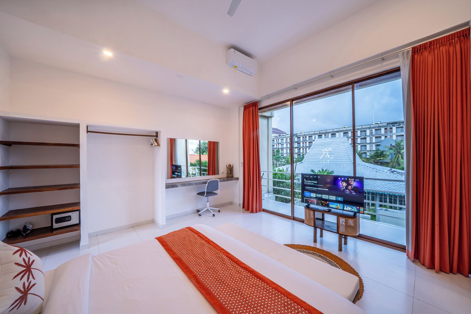 Luxury Villa, Balcony, Pool View | In-room safe, desk, laptop workspace, iron/ironing board