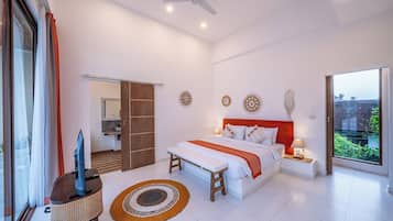 Vila superluxo, sacada, vista para a piscina