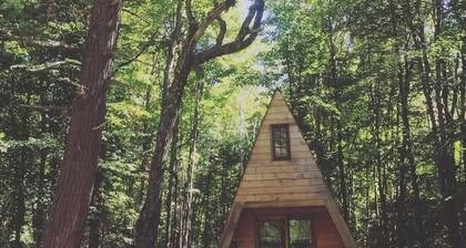 Secluded A Frame Cabin, On 27 Acres by the Lake
