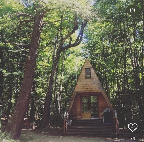 Secluded A Frame Cabin, On 27 Acres by the Lake