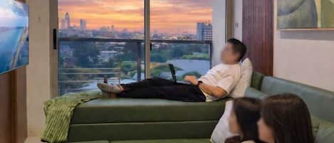 Căn hộ, 3 phòng ngủ, quang cảnh thành phố | Khu phòng khách