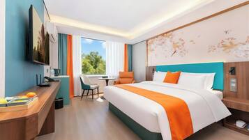 Comfort eenpersoonskamer, uitzicht op stad