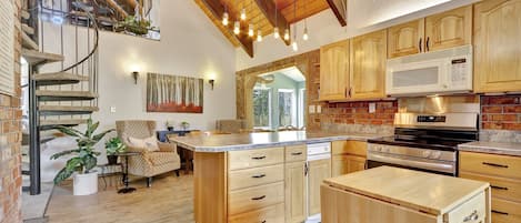 Microwave, oven, stovetop, dishwasher