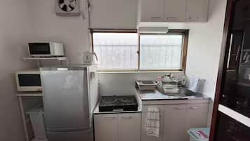 Fridge, electric kettle