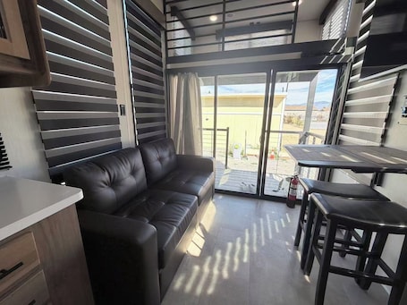 Living area. Hot Springs Tinyhouse-Near Death Valley
