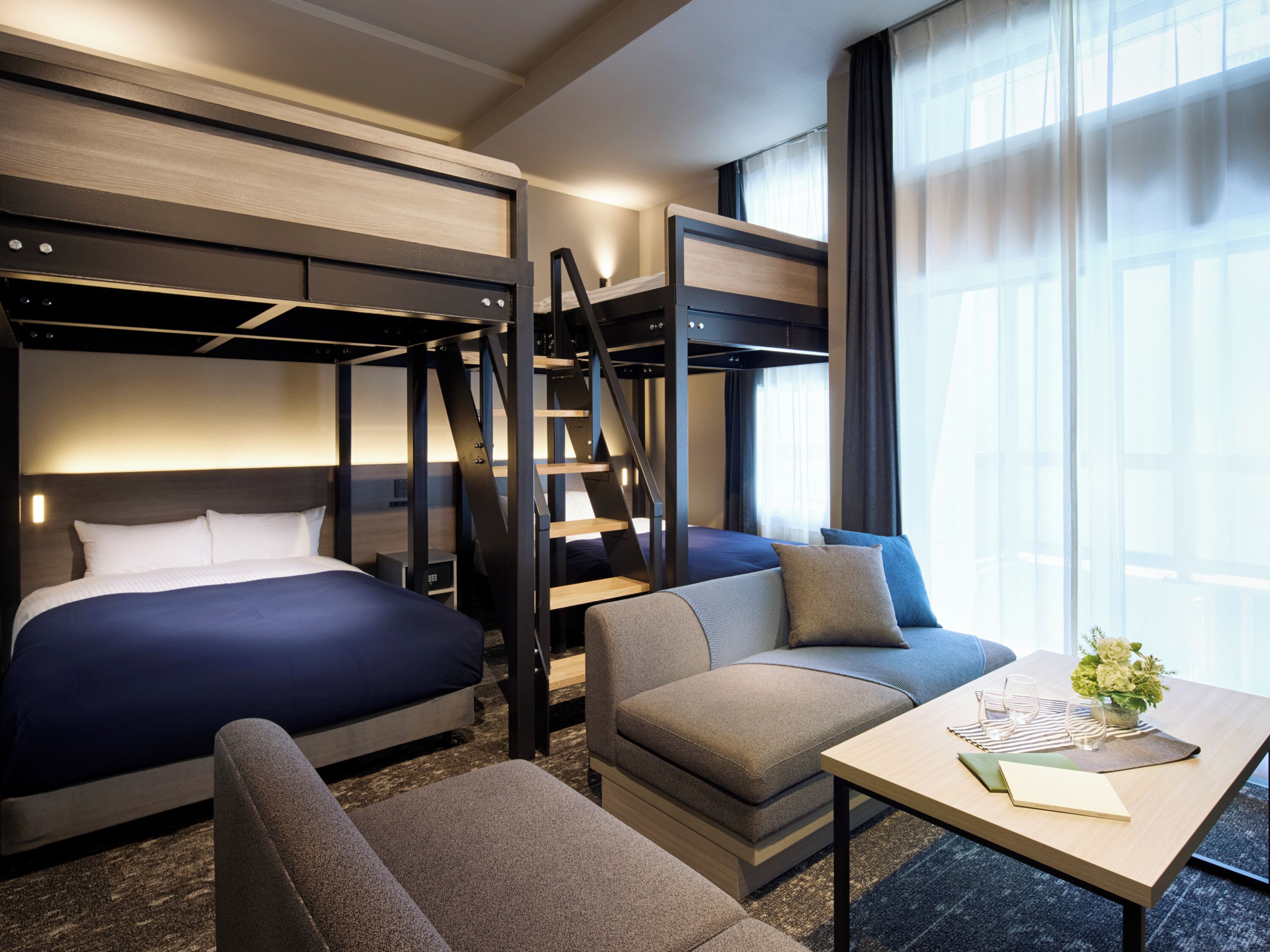 ห้องพักสำหรับสี่ท่าน, ปลอดบุหรี่ (Moderate 4 Beds - Bunk Style) | Wi-Fi ฟรี, ผ้าปูที่นอน