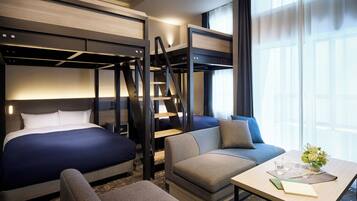 Habitació quàdruple, no fumadors (Moderate 4 Beds - Bunk Style) | Wifi gratuïta i roba de llit