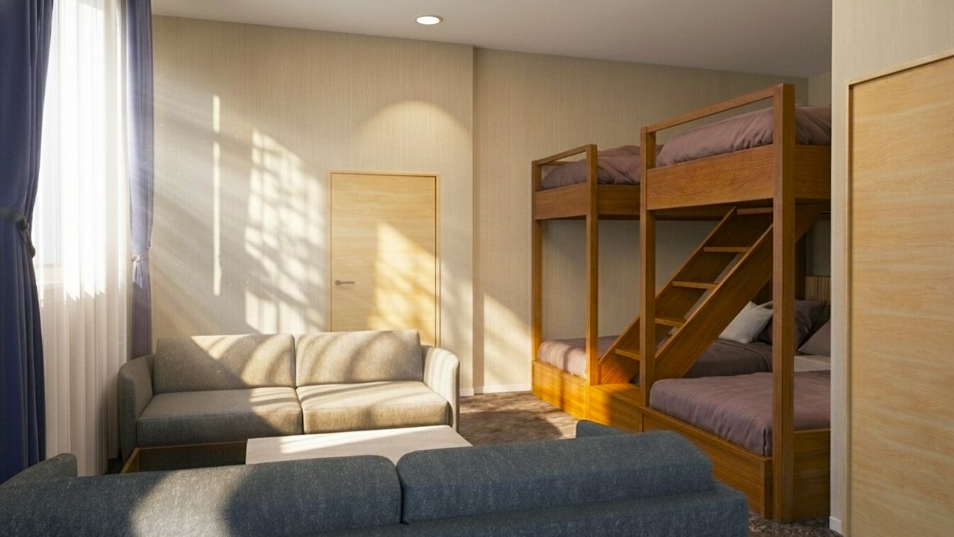 Camera quadrupla, non fumatori (Moderate 4 Beds - Bunk Style) | Wi-Fi gratuito, lenzuola