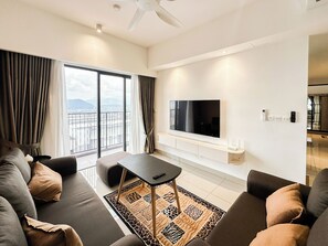 Condo, 4 Bedrooms, Balcony, City View | Living area | 45-inch Smart TV with digital channels - M Arisa Sentul by Airhost (Kuala Lumpur)
