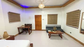 Desk, laptop workspace, rollaway beds, free WiFi