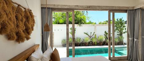 Villa Confort, patio, vista a la alberca