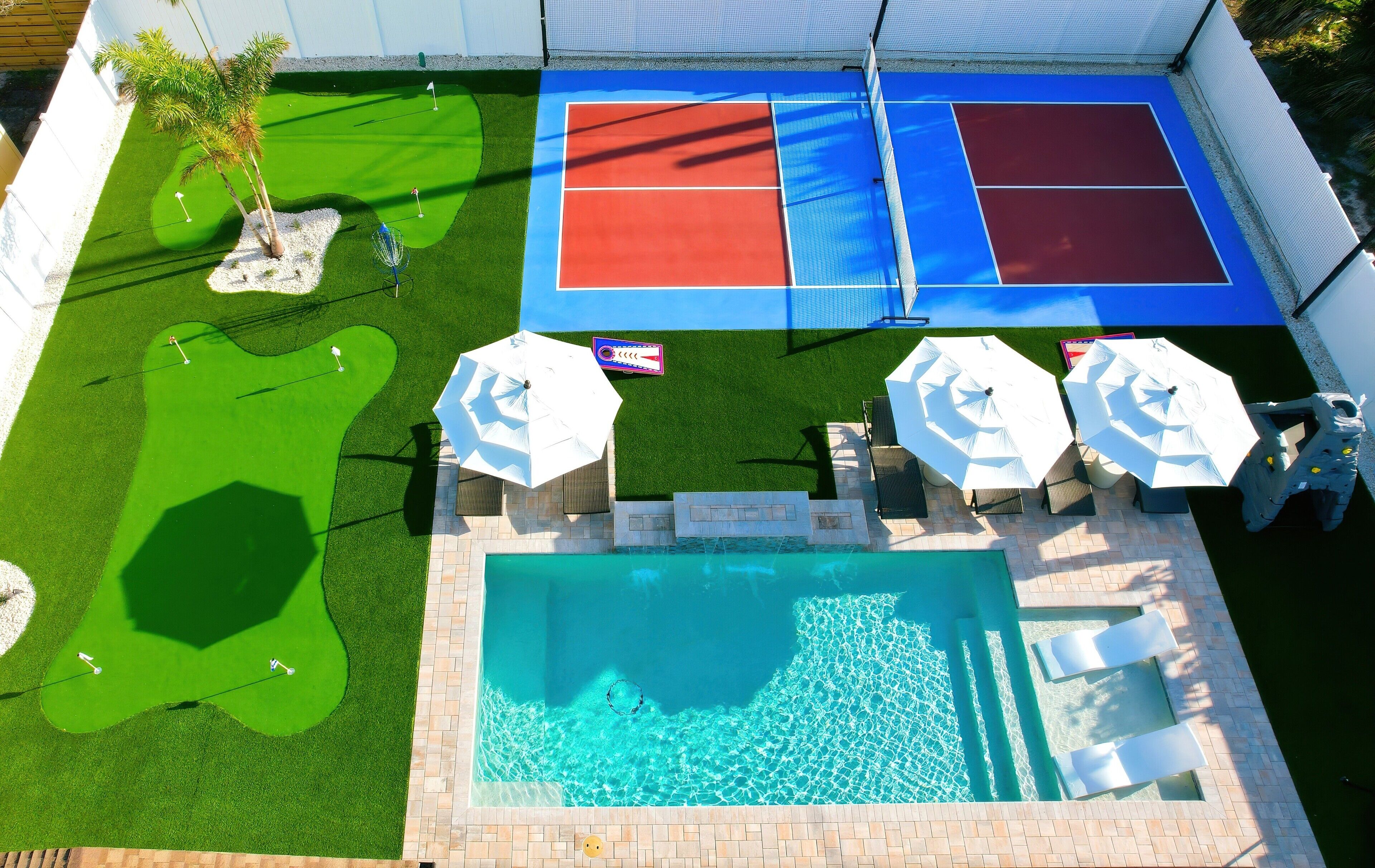 A heated pool